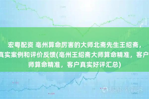 宏粤配资 亳州算命厉害的大师北斋先生王绍斋，亳州当地用户真实案例和评价反馈(亳州王绍斋大师算命精准，客户真实好评汇总)